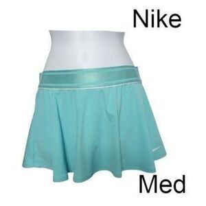 Nike Girls' Court Dry Flouncy Victory Tennis Skort Teal Medium NWOT